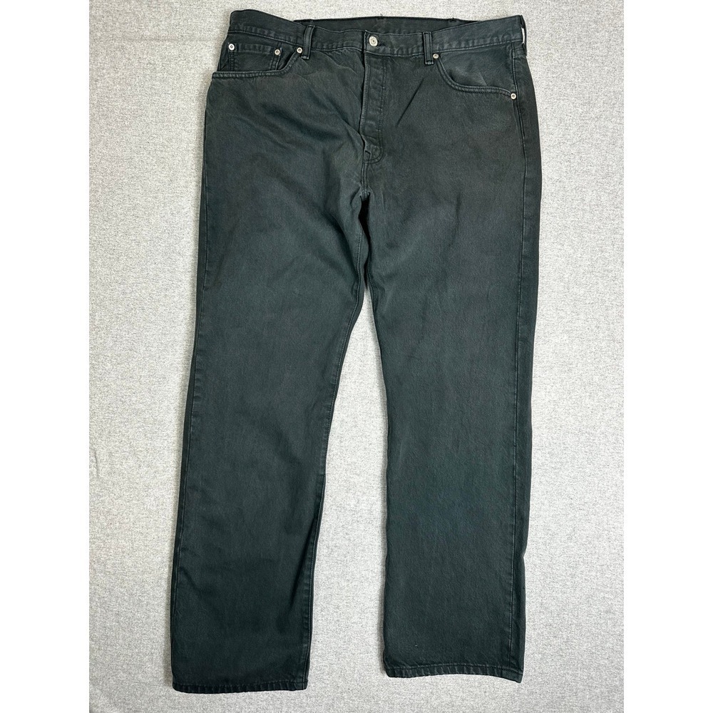 Levis 501 Jeans Mens 40x32 (Fit 39x32)‎ Black Blue Charcoal Straight Leg Denim
